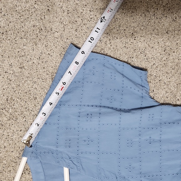 Madewell 2023 Button-Front V-Neck Mini Dress in Tranquil Lake Size XS - Picture 9 of 12